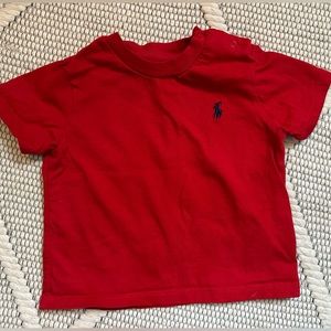 Ralph Lauren red boy t shirt 12 months